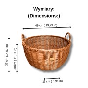 Kosz na zabawki "Mellu" różowy WYMIARY